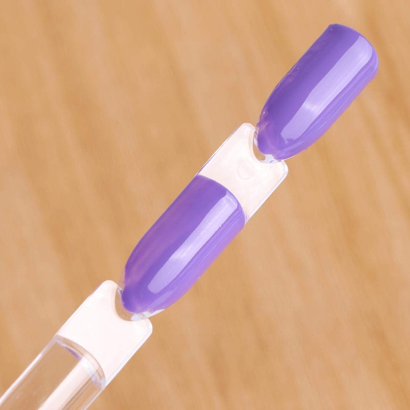 LoveBB 300 Tips Clear Nail Art Tip Sticks Fan Shaped Nail Wheel Display Practice Sticks Tool with Metal Split Ring - Image 3